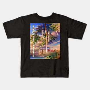 Summer Vibes, colorful Kids T-Shirt